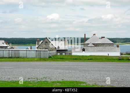 Living history museum of the French Fortress of Louisbourg on Cape Breton Island, Nova Scotia, Canada Stock Photo