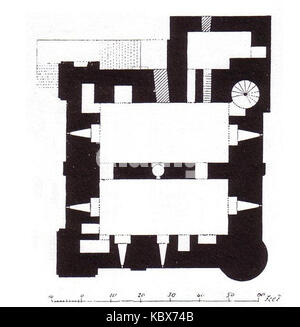 Rochester Castle keep plan Stock Photo