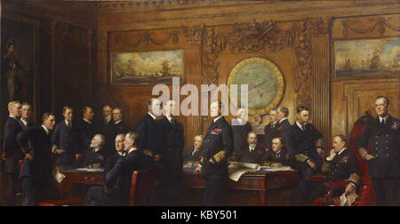 Naval Officers of World War I by Arthur Stockdale Cope Stock Photo