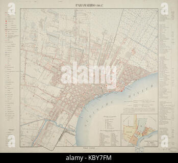 Map of Paramaribo (1920 Stock Photo - Alamy