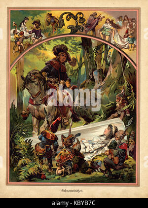 Snow White illustration from german children's book 1919 (3917968514) Stock Photo