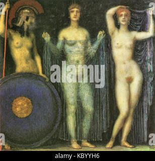 Franz von Stuck   The three goddesses Athena, Hera and Aphrodite, 1923 Stock Photo