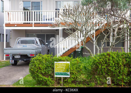 House available for holiday letting in Boomerang beach suburb in Pacific Palms on the mid north coast of new south wales,australia Stock Photo