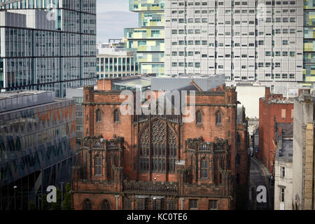 Grade I listed status John Rylands Library is a late-Victorian neo-Gothic building on Deansgate in Manchester maintained by University of Manchester Stock Photo
