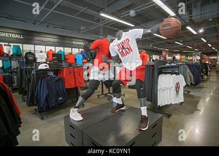 Nike sporting goods for sale at the Nike outlet store at Tanger in Deer Park, Long Island, New York Stock Photo - Alamy