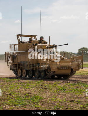 A British Army Warrior armoured tracked vehicle at Tankfest 2013 Stock Photo