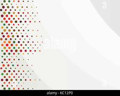 Colorful dots on a white abstract background with place for text. Vector illustration Stock Vector