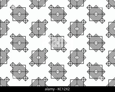 Art Deco Wallpaper. Black and white seamless pattern in roaring ...
