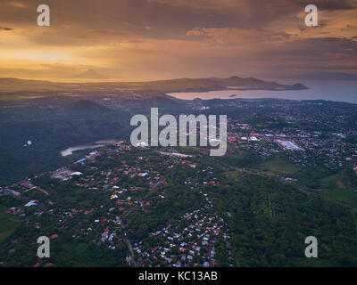 Panorama of Managua city aerial view in Nicaragua central America Stock Photo