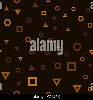 vector seamless pattern - square, triangle, circle, hexagon Stock Vector