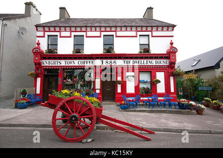 Old coffee house 'The Dwelling House' in Knightstown, Valentia Island, County Kerry, Ireland Stock Photo