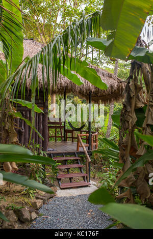 Jungle bungalow resort on Koh Chang island, Thailand Stock Photo