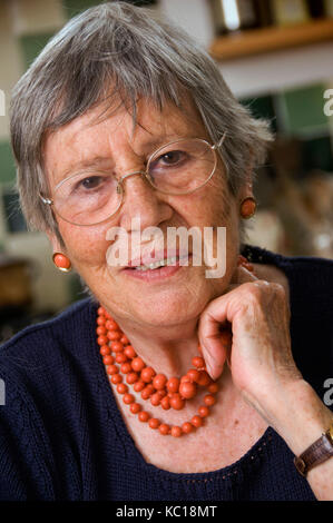 Chef and author Anna del Conte at her home in Dorset. Stock Photo