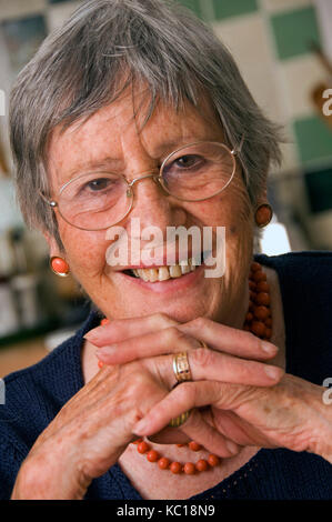 Chef and author Anna del Conte at her home in Dorset. Stock Photo