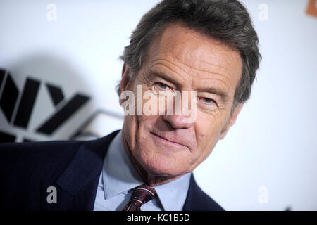 Bryan Cranston attends the 55th New York Film Festival with the 'Last Flag Flying' world premiere at Alice Tully Hall on September 28, 2017 in New York City. Stock Photo