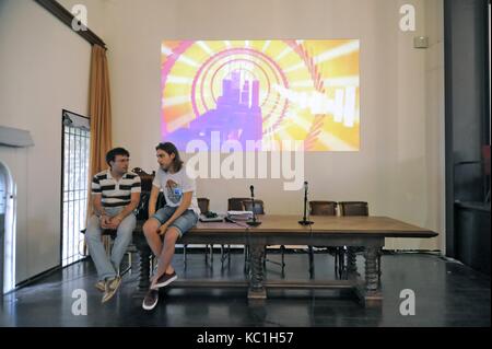 Milan (Italy), open-day at the State University for the presentation of new postgraduate courses in computer science with address of videogames planning Stock Photo