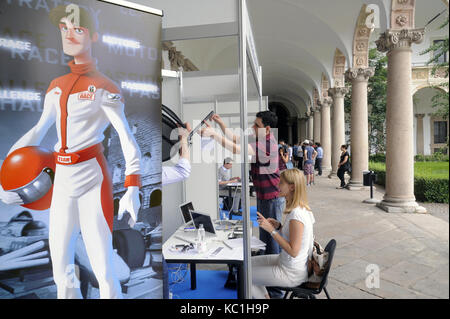 Milan (Italy), open-day at the State University for the presentation of new postgraduate courses in computer science with address of videogames planning Stock Photo