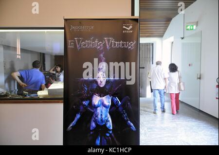 Milan (Italy), open-day at the State University for the presentation of new postgraduate courses in computer science with address of videogames planning Stock Photo