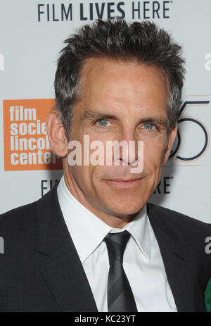 New York, NY, USA. 01st Oct, 2017. Ben Stiller attends the New York Film Festival screening of The Meyerowitz Stories (New and Selected) at Alice Tully Hall on October 1, 2017 in New York City. Credit: John Palmer/Media Punch/Alamy Live News Stock Photo