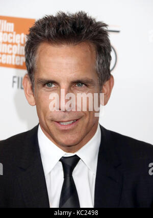 New York, New York, USA. 1st Oct, 2017. Actor BEN STILLER attends the 55th New York Film Festival premiere of 'The Meyerowitz Stories' held Alice Tully Hall held at Lincoln Center. Credit: Nancy Kaszerman/ZUMA Wire/Alamy Live News Stock Photo