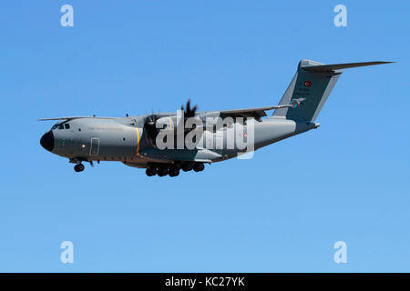 Military air transport. Airbus A400M Atlas heavy cargo plane of the Turkish Air Force Stock Photo