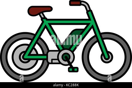 Electric bike, electro bicycle icon - vector illustration Stock Vector