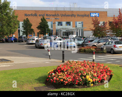 Norfolk and Norwich University Hospital, Norwich, Norfolk, England, UK Stock Photo