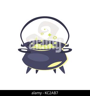 illustration of witch's kettle Stock Vector