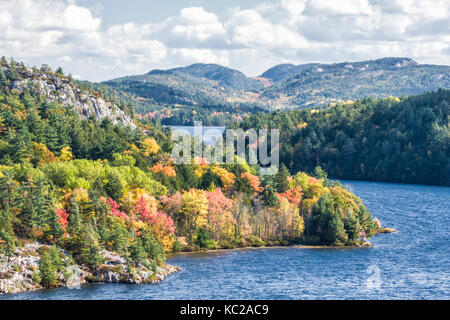 Charlton Lake and LaCloche hills, Willisville, Ontario, Canada. Stock Photo