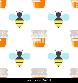 seamless pattern with honey Stock Vector