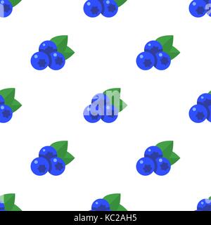 seamless pattern with blueberries Stock Vector