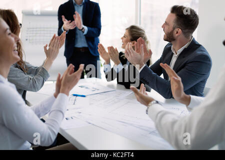 Group of architects working together on project Stock Photo