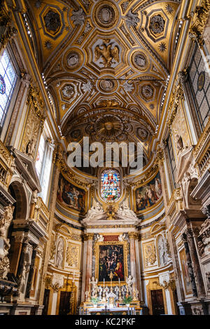 Interior view of the the church of Santa Maria dell Anima  Stock Photo