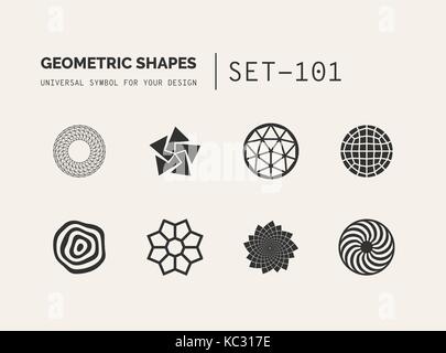 Set of universal minimal geometric  Stock Vector