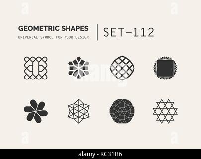 Set of universal minimal geometric  Stock Vector