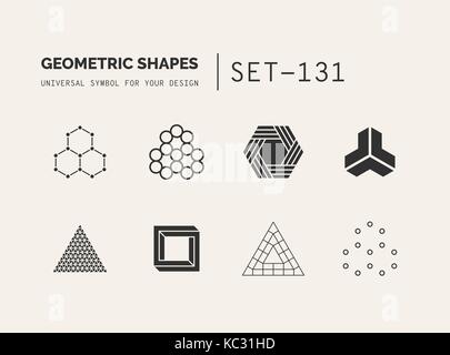 Set of universal minimal geometric  Stock Vector