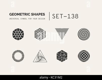Set of universal minimal geometric  Stock Vector