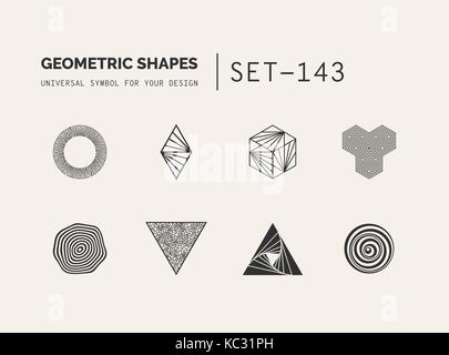 Set of universal minimal geometric  Stock Vector