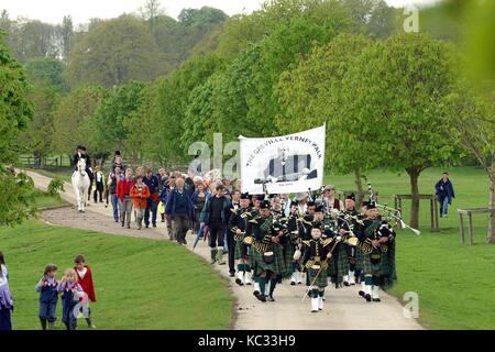 The Greville Verney Walk launched the new art venue of Compton Verney, Warwickshire, 2003. Stock Photo