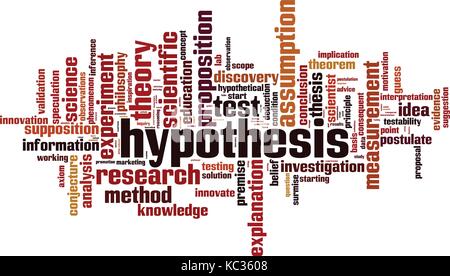 Hypothesis word cloud concept. Vector illustration Stock Vector