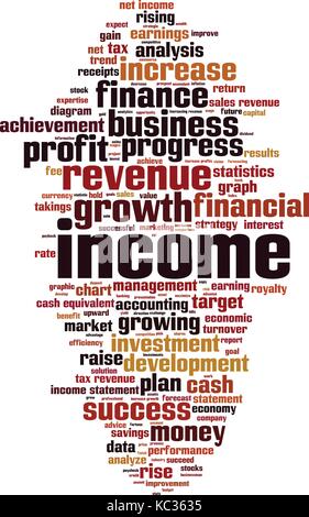 Income word cloud concept. Vector illustration Stock Vector