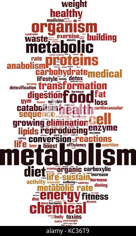 Metabolism word cloud concept. Vector illustration Stock Vector