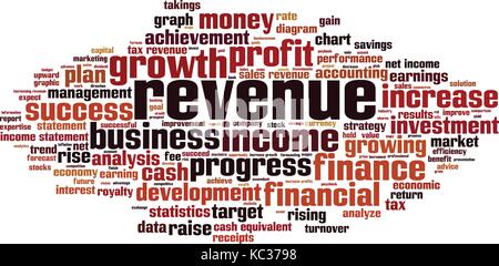 Revenue word cloud concept. Vector illustration Stock Vector