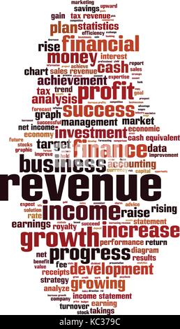 Revenue word cloud concept. Vector illustration Stock Vector