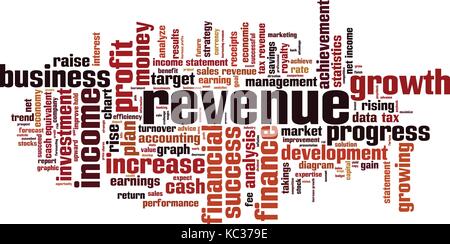 Revenue word cloud concept. Vector illustration Stock Vector