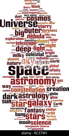 Space word cloud concept. Vector illustration Stock Vector