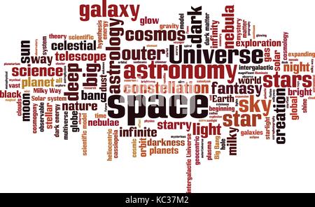 Space word cloud concept. Vector illustration Stock Vector