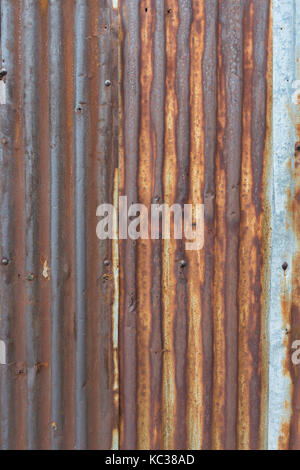 Old rusted galvanized iron plate Stock Photo