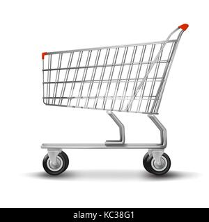Shopping cart isolated on white background. Stock Vector