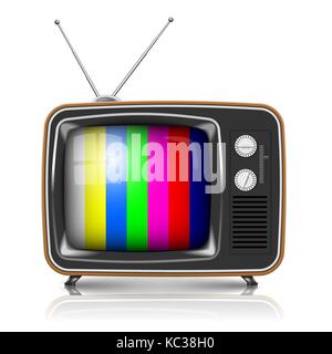 Vector Retro TV with color frame Stock Vector